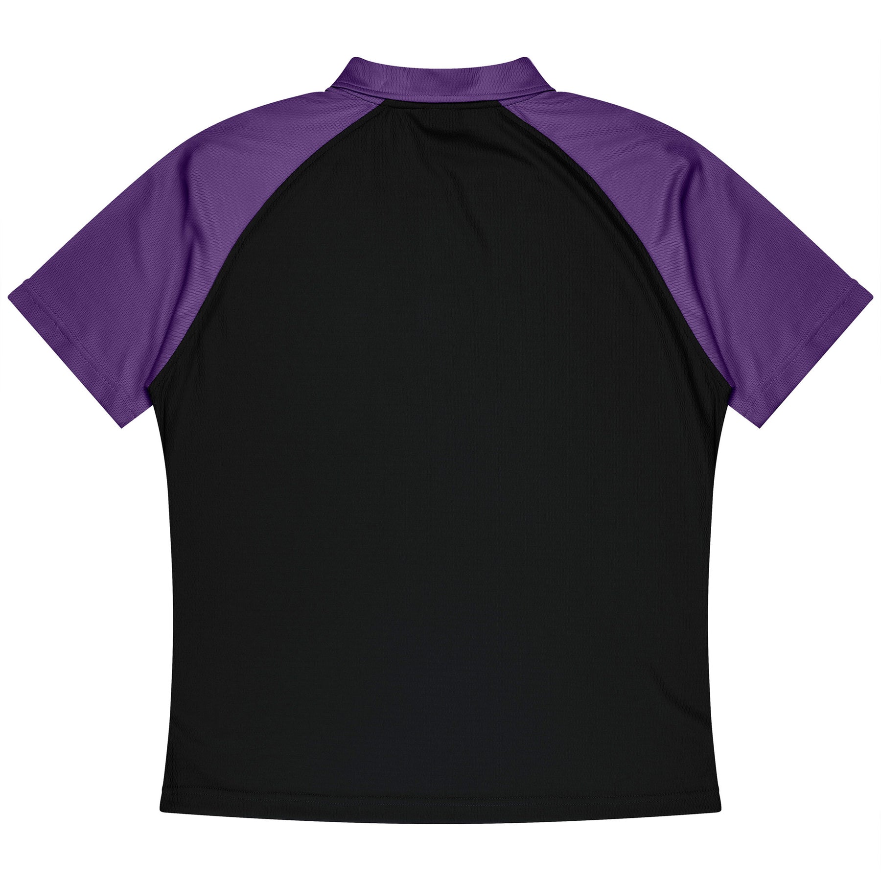 aussie pacific manly mens polo in black electric purple