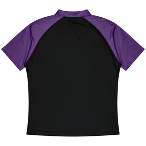 manly kids polo in black electric purple