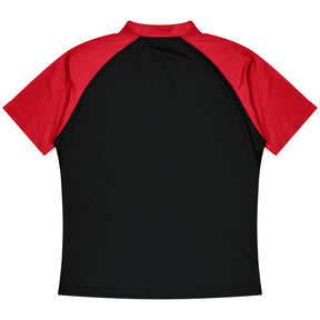 manly kids polo in black red
