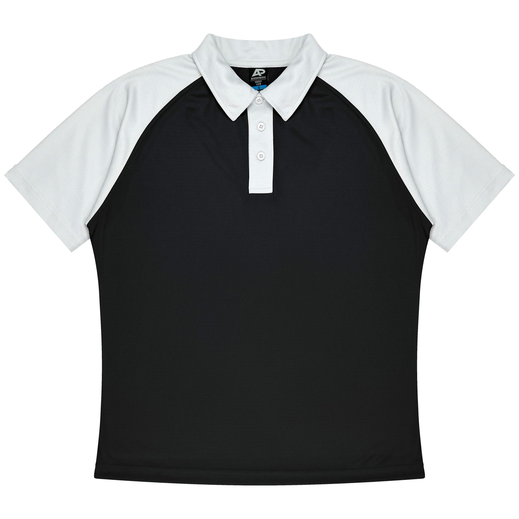 manly kids polo in black white