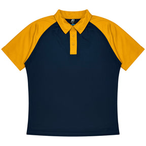 manly kids polo in navy gold