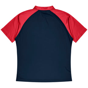 manly kids polo in navy red