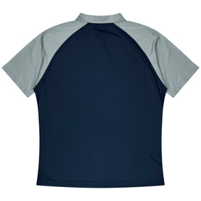 manly kids polo in navy silver