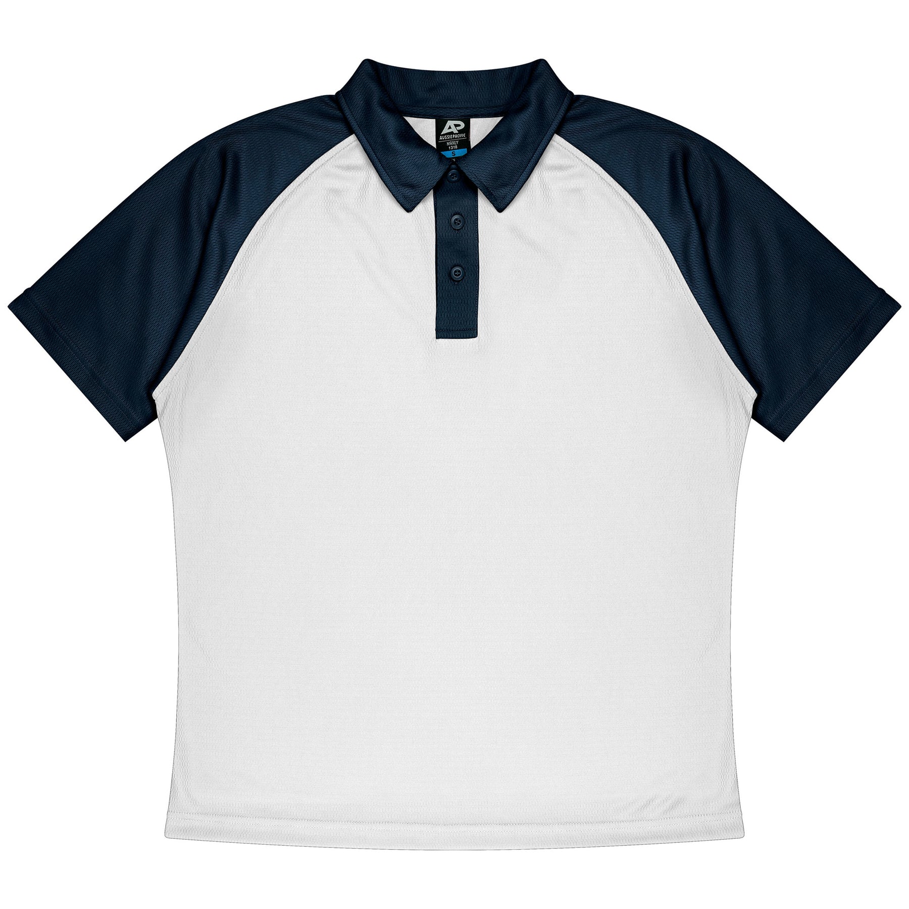manly kids polo in white navy
