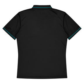 aussie pacific cottesloe mens polo in black teal