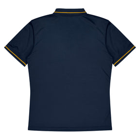 aussie pacific cottesloe mens polo in navy gold