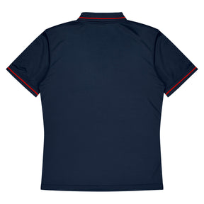 aussie pacific cottesloe mens polo in navy red