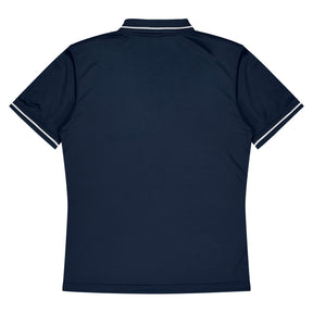 aussie pacific cottesloe mens polo in navy white