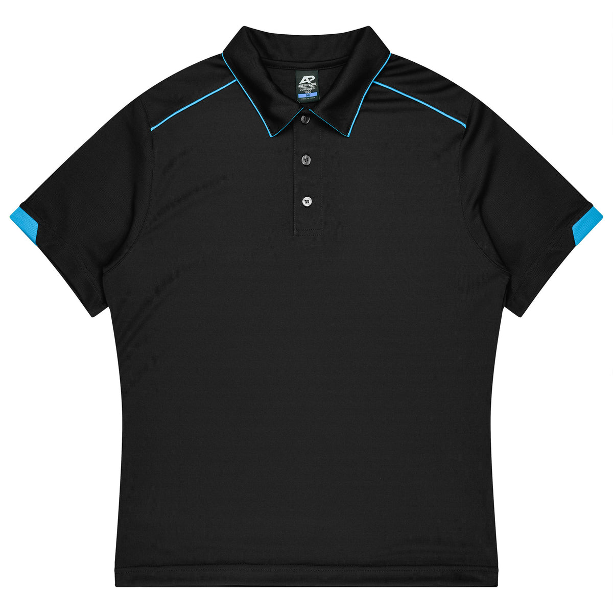 aussie pacific currumbin mens polos in black cyan