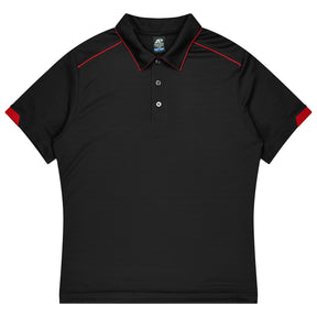 aussie pacific currumbin mens polos in black red