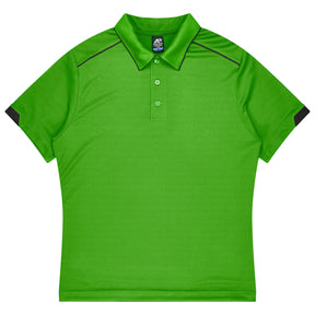 aussie pacific currumbin mens polos in kawa green black