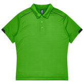 currumbin kids polo in kawa green black
