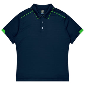 currumbin kids polo in navy kawa green