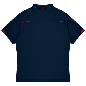 aussie pacific currumbin mens polos in navy red