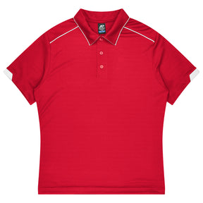 aussie pacific currumbin mens polos in red white