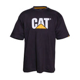 cat workwear trademark logo tee in black