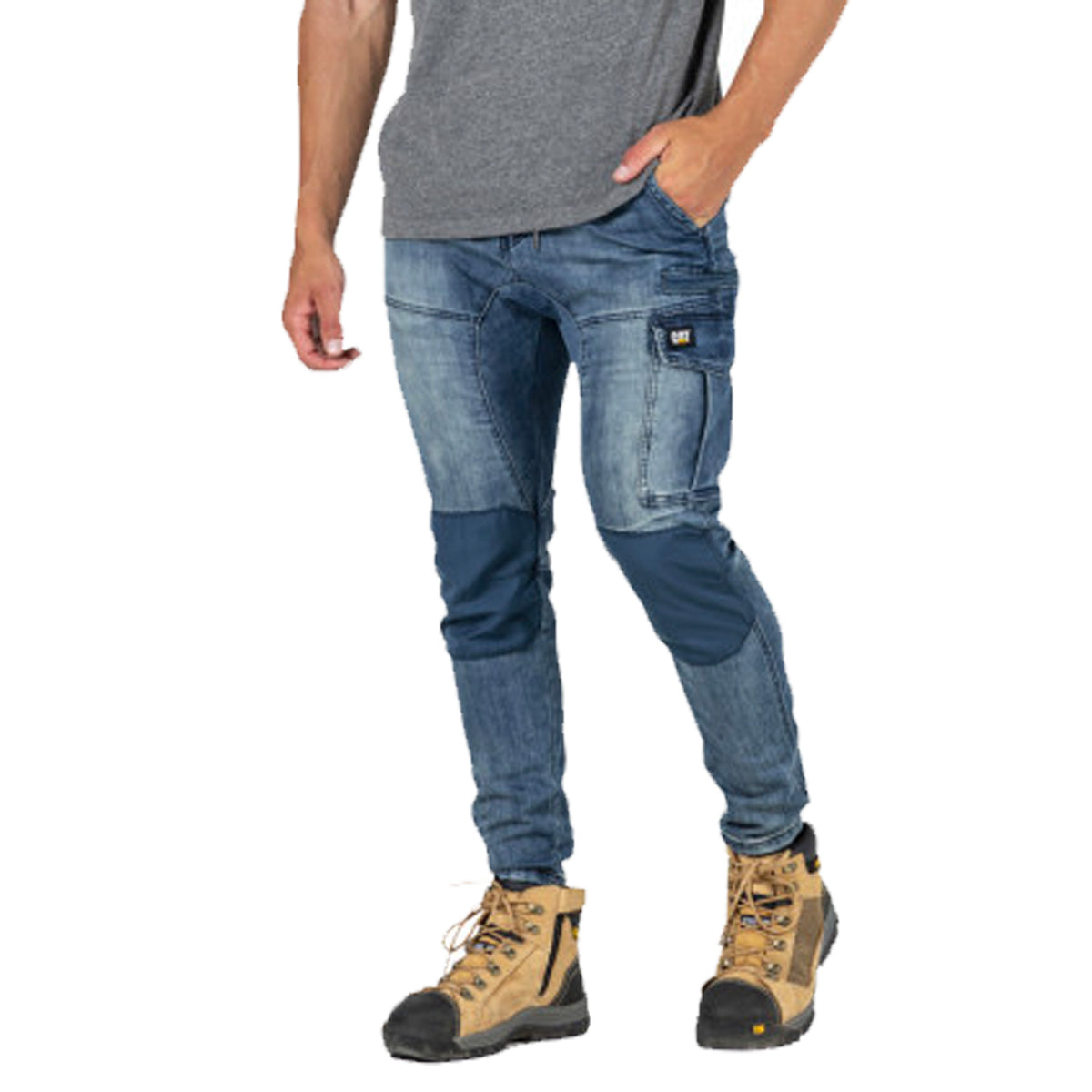 cat workwear mens dynamic pant in denim