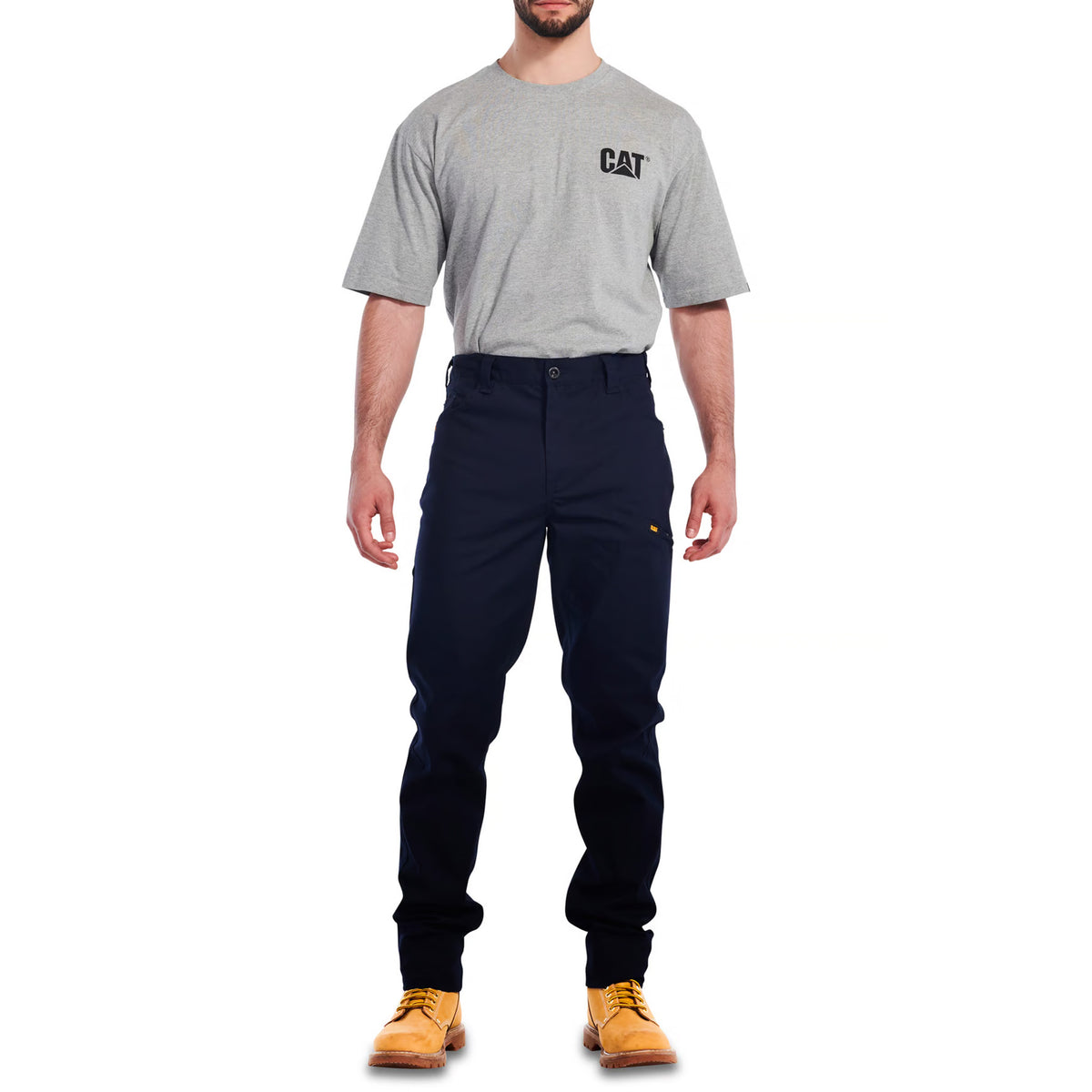 cat workwear stretch canvas utility pant in navy