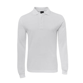 Plain white 2024 long sleeve polo