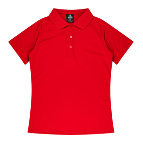 keira ladies polo in red
