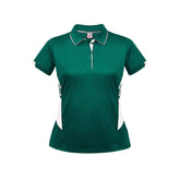 ladies tasman polo in bottle white