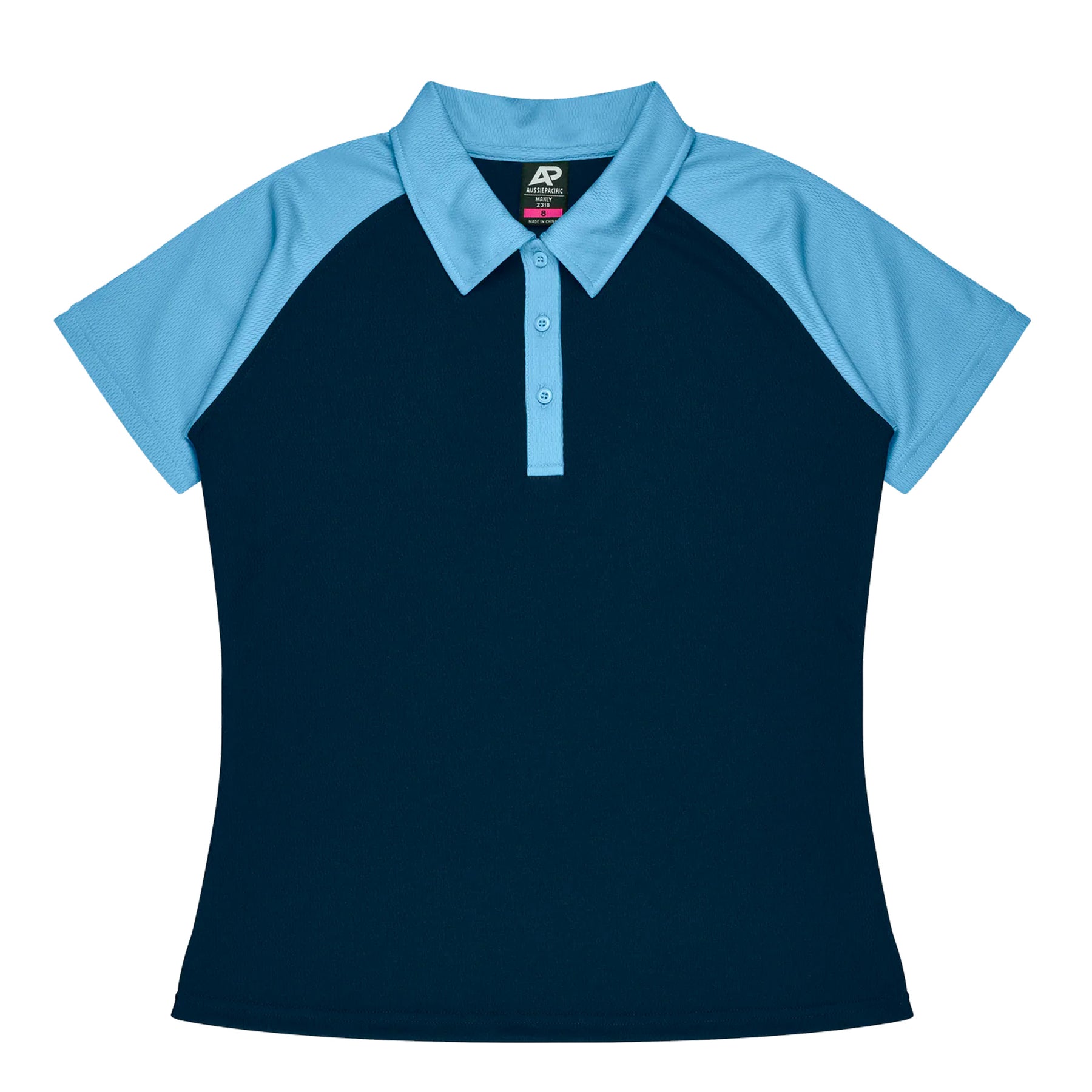 manly ladies polo in navy sky
