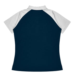 manly ladies polo in navy white