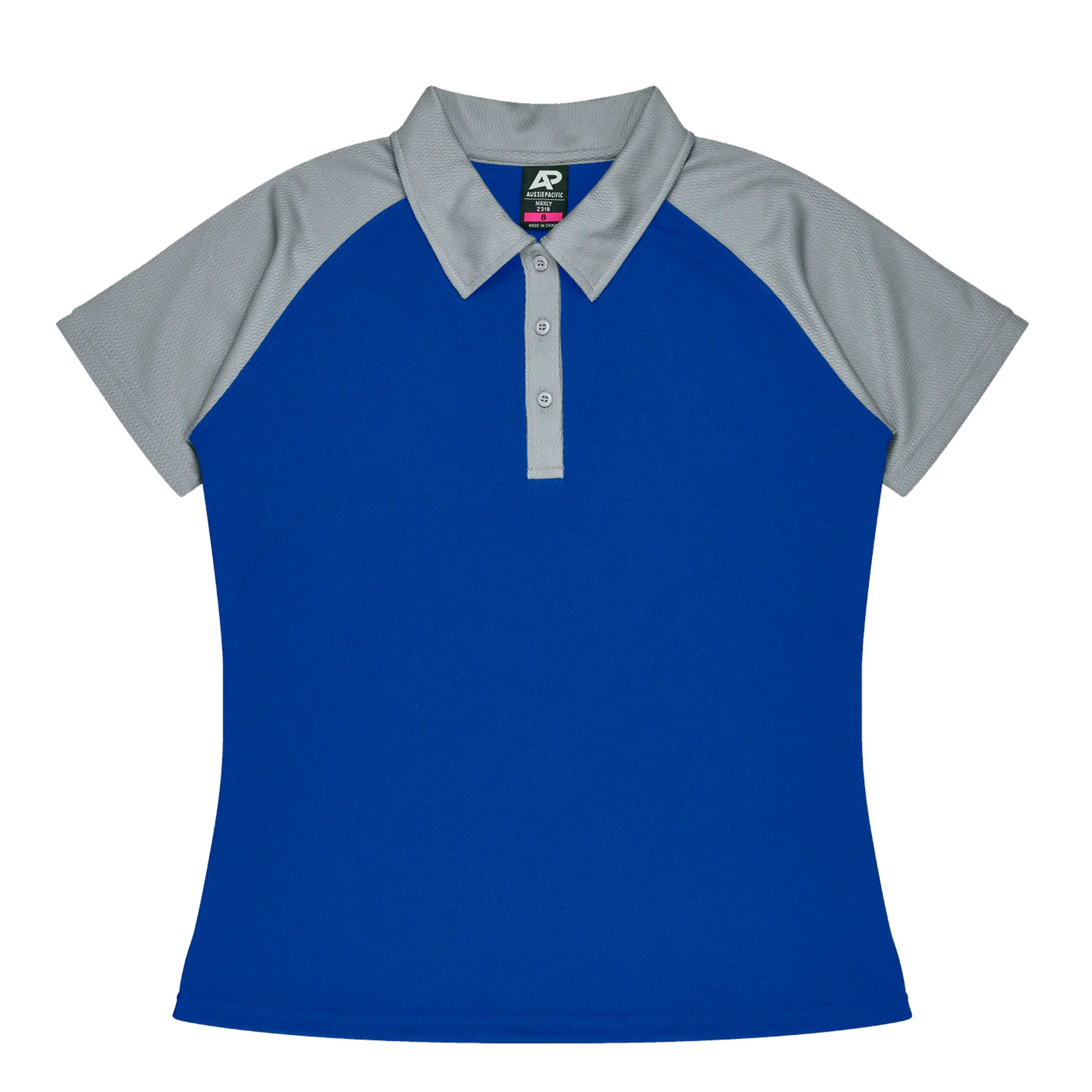 manly ladies polo in royal silver
