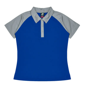 manly ladies polo in royal silver