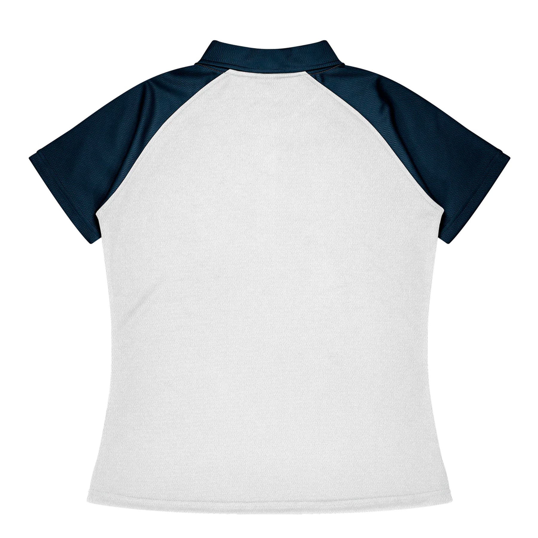 manly ladies polo in white navy
