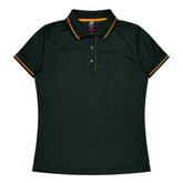 cottesloe ladies polo in black gold