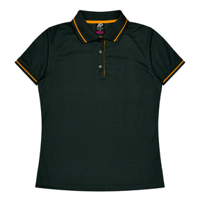 cottesloe ladies polo in black gold