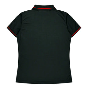 cottesloe ladies polo in black red