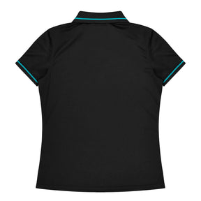 cottesloe ladies polo in black teal