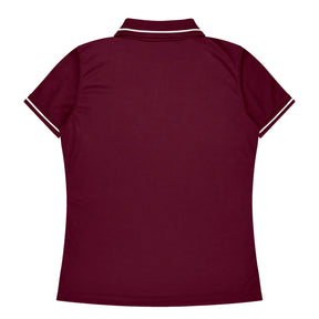 cottesloe ladies polo in maroon white