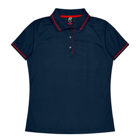 cottesloe ladies polo in navy red