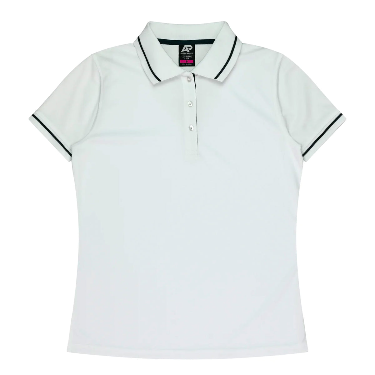 cottesloe ladies polo in white navy