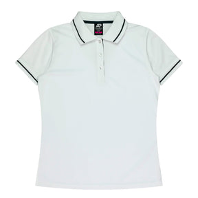 cottesloe ladies polo in white navy