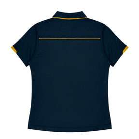 currumbin ladies polos in navy gold