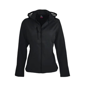 ladies olympus softshell jacket in black