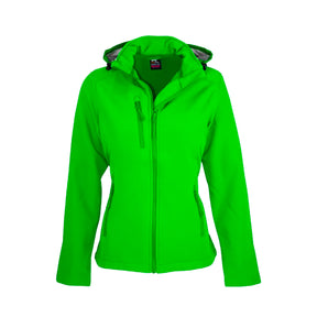 ladies olympus softshell jacket in green