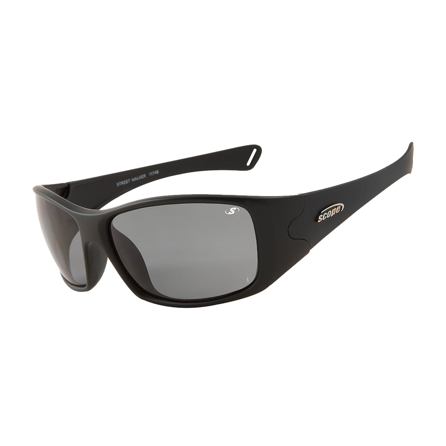 streetwalker safety glasses with smoke lens and soft touch black frame