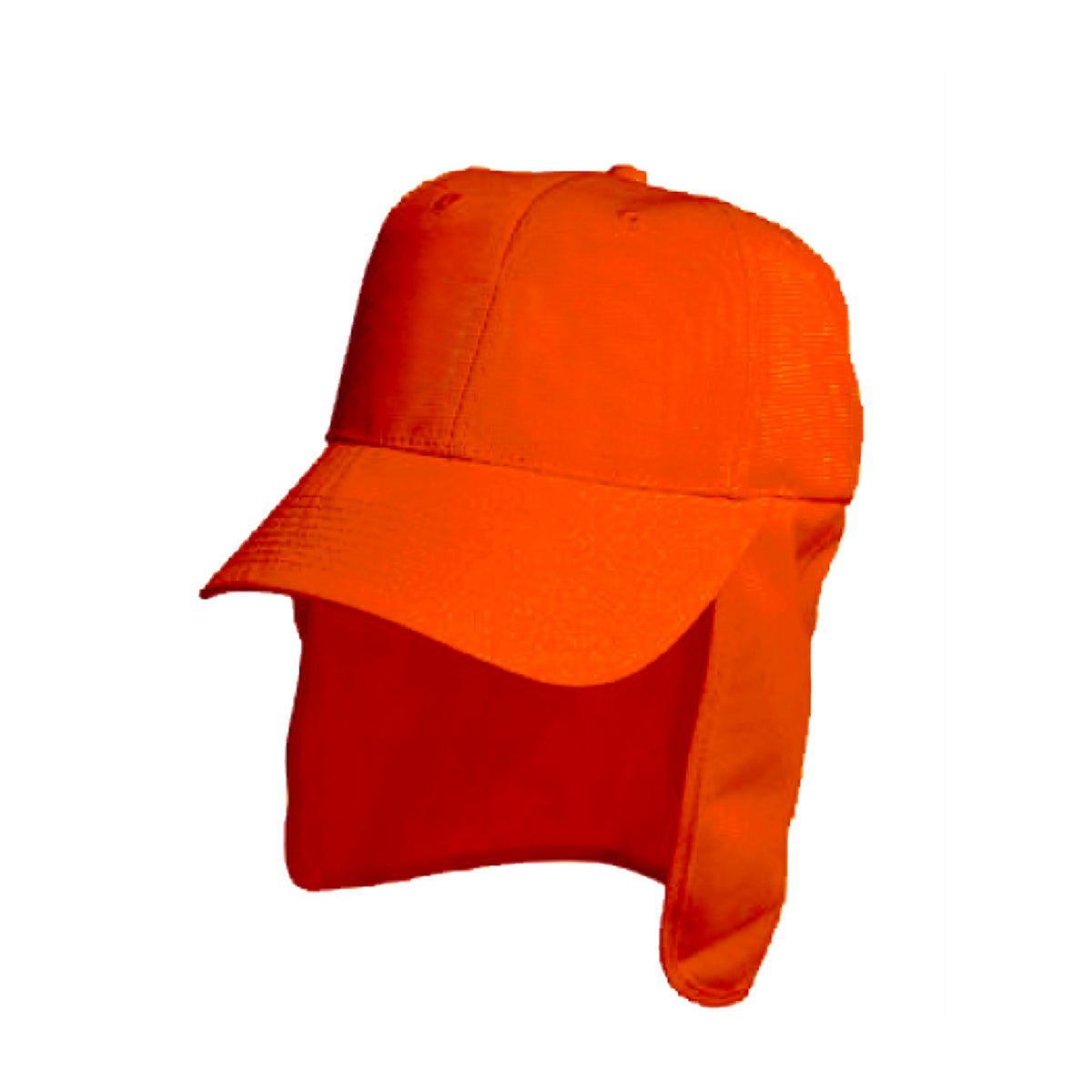orange luminescent safety cap with flap