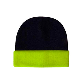 navy green luminescent safety acrylic beanie