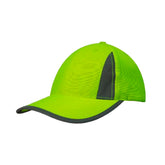 green luminescent safety cap with reflective inserts and trim
