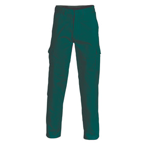 green cotton drill cargo pants