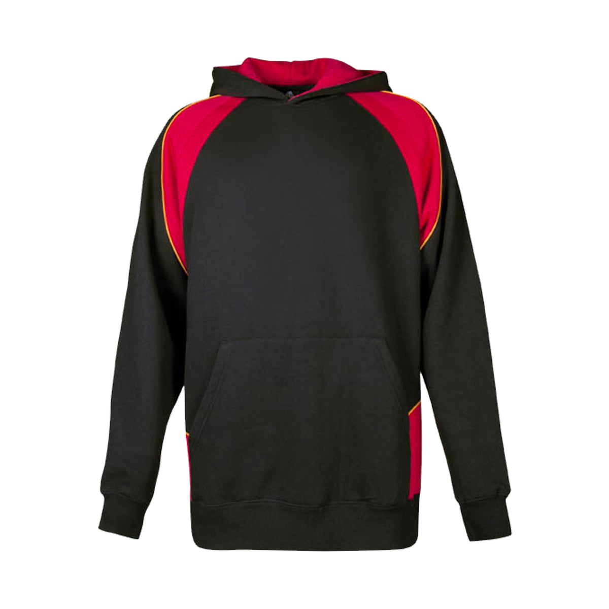 kids huxley hoodie in black red gold