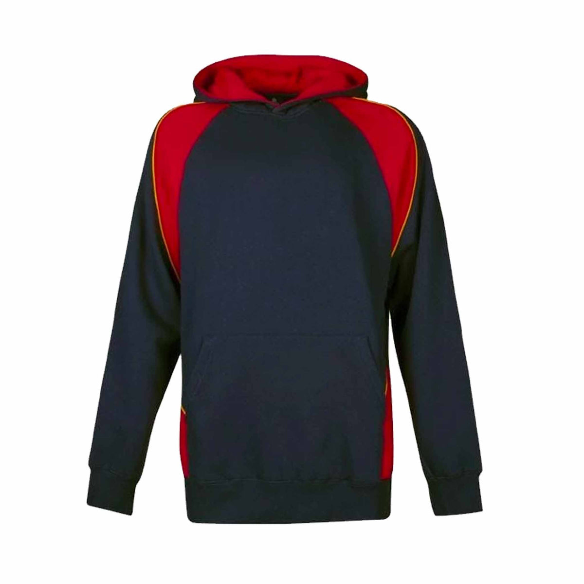 navy red gold kids hoodie