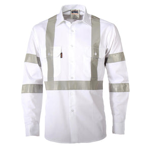 rta night worker white shirt with reflective tape