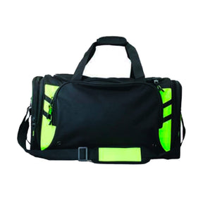 black green tasman sports bag